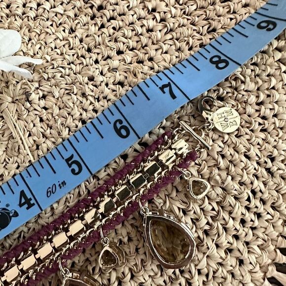 White House Black Market Multicolor Mixed Media Bead Rhinestone Crystal Bracelet - Picture 5 of 6